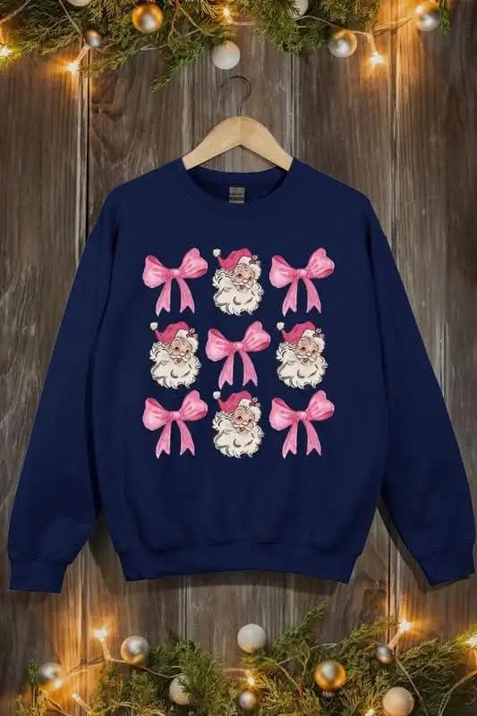 Pink Christmas Fleece Sweatshirt | Color Bear