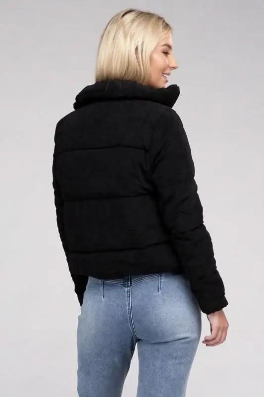 Ambiance Apparel Corduroy Zip-Up Jacket for Women