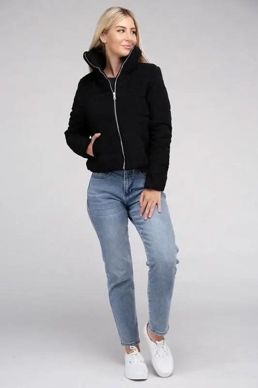 Ambiance Apparel Corduroy Zip-Up Jacket for Women