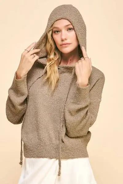 Sweaters Trendsi Drop Shoulder Sweater Women's Loungewear Knit Top: Cozy & Comfy