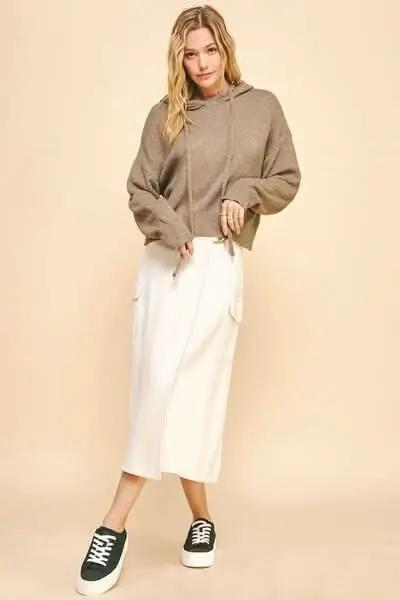 Sweaters Trendsi Drop Shoulder Sweater Women's Loungewear Knit Top: Cozy & Comfy