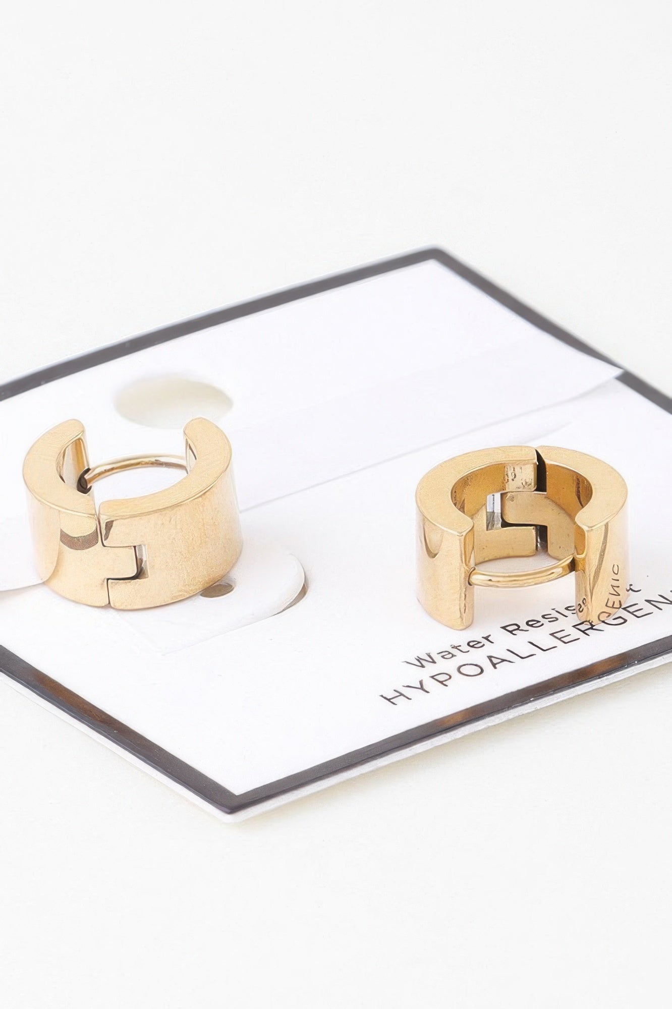 Crosshatched Wide Hoop Earrings