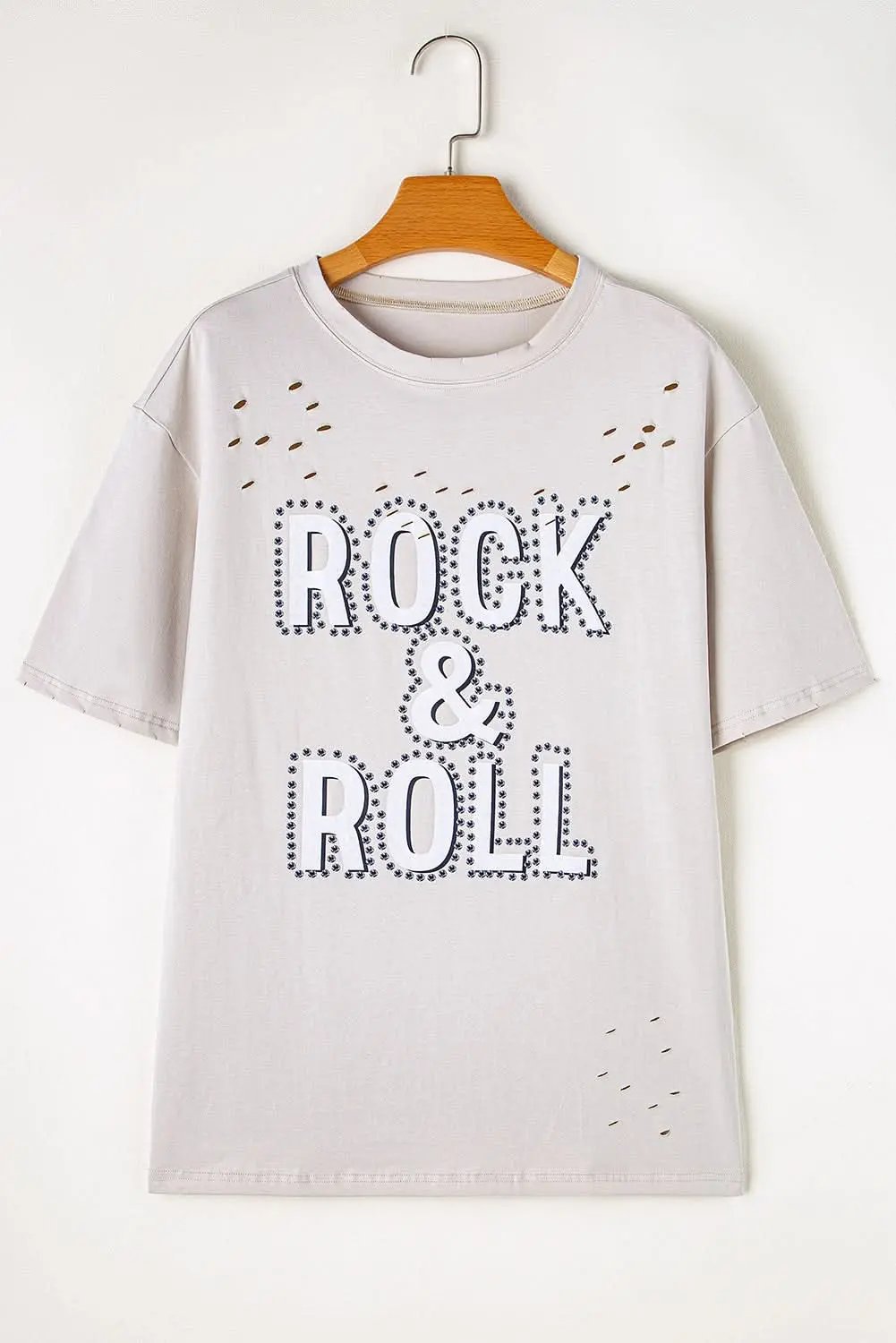 T-Shirt - Gray Rock Music Lovers - Distressed Vintage Style