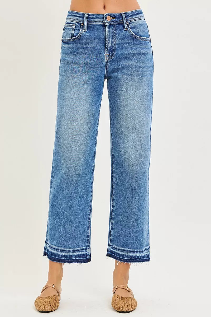 RISEN Jeans - Full Size Slouchy Cropped  Boyfriend Jeans