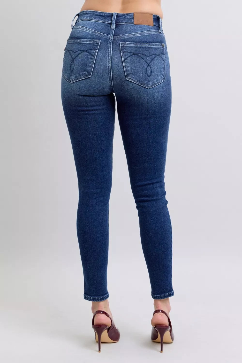 Judy Blue Full Size Washed Thermal Skinny Jeans