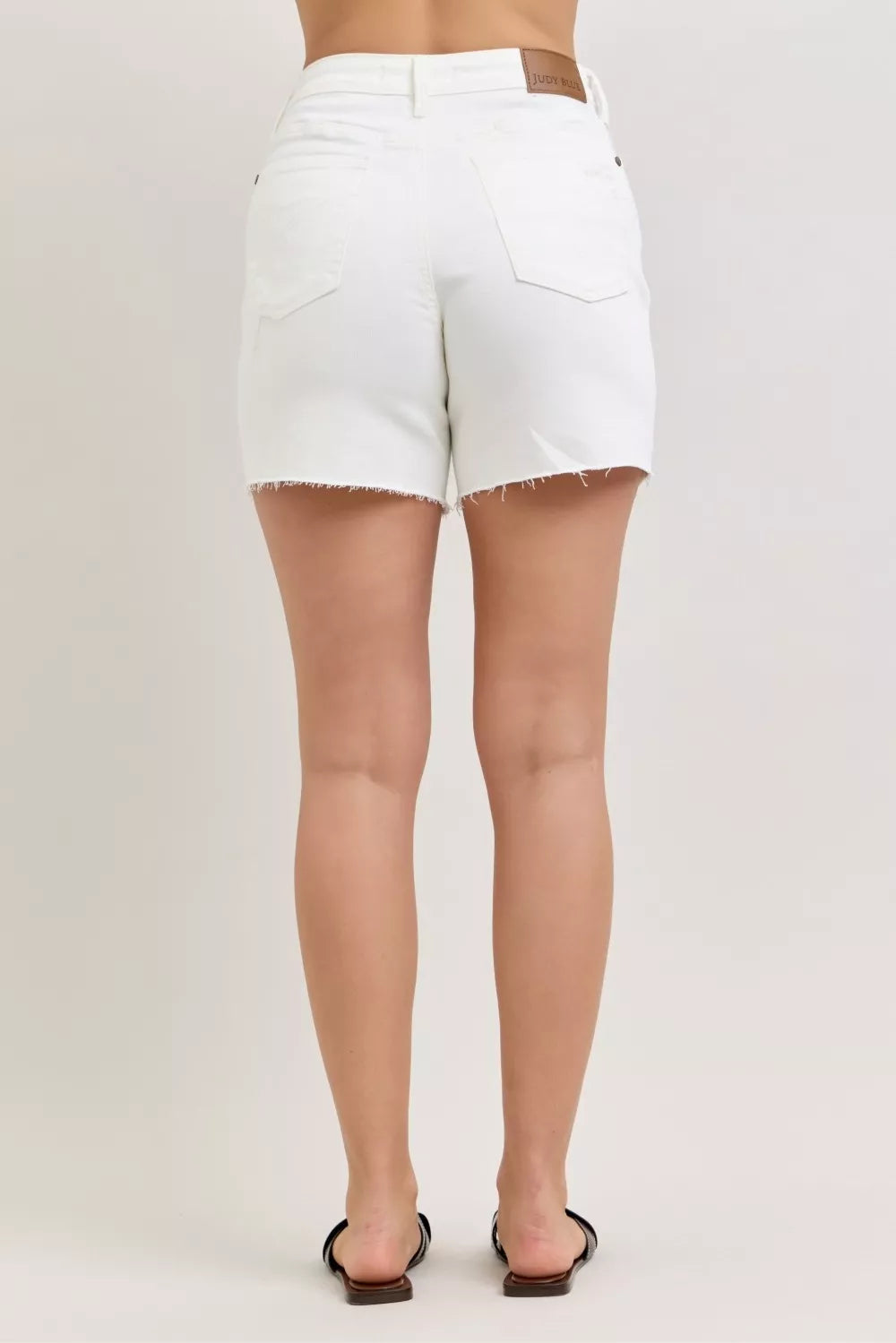 High Waist Rigid Magic Judy Blue Dad Shorts with Cell Phone Back Pocket