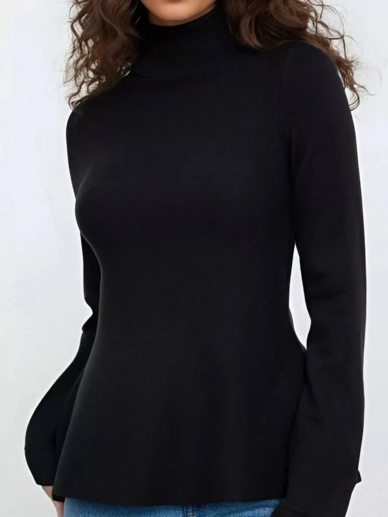 Mock Neck Long Sleeve Sweater