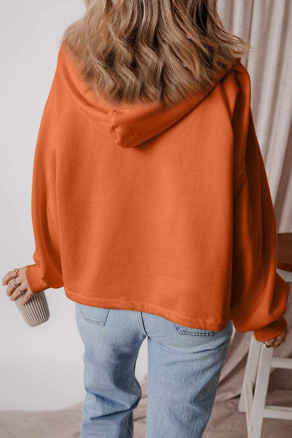 Jackets Trendsi Casual half zip hoodie with pockets
