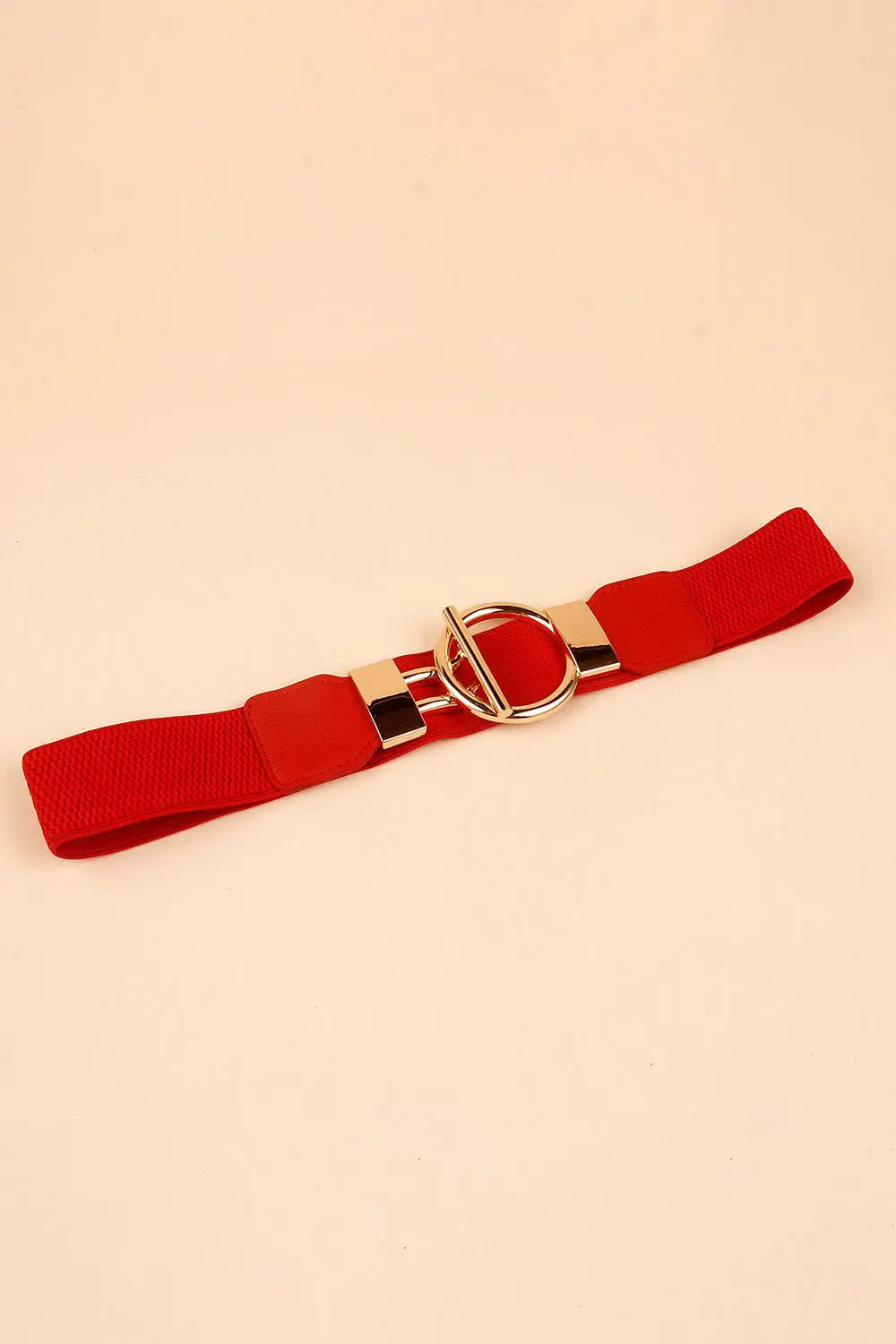 Zinc Alloy Circle Shaped Buckle PU Leather Belt