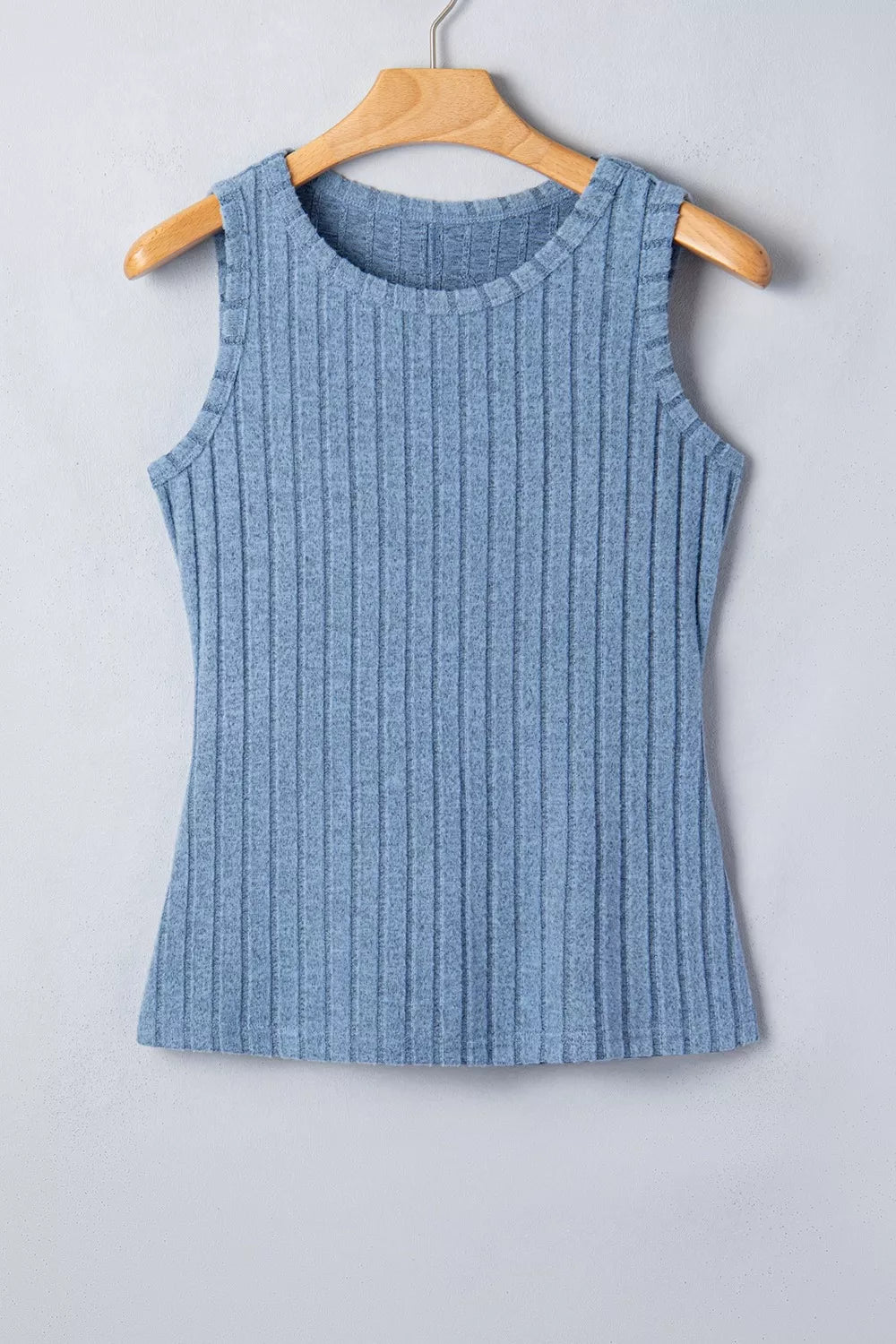 Slim Mineral Wash Ribbed Tank Top