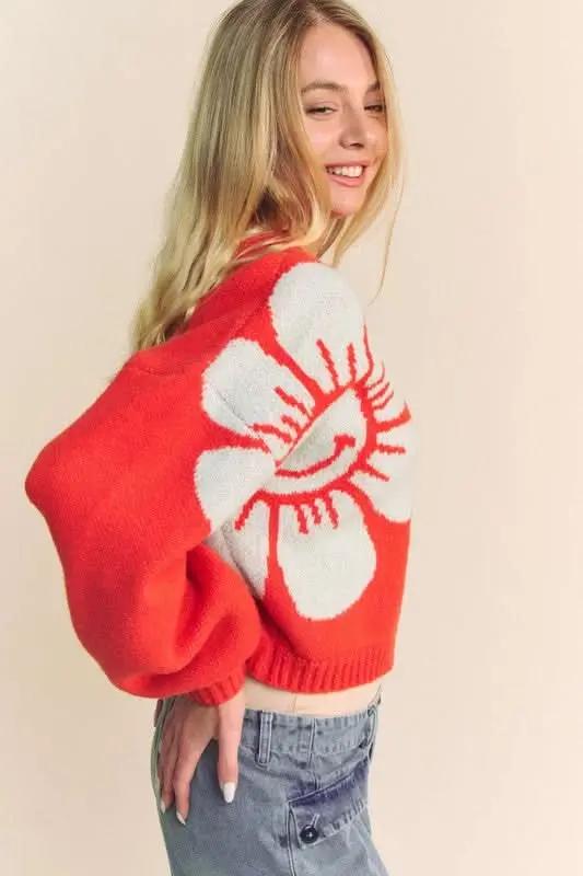 Sweaters Trendsi Flower Cardigan Women's Fall Layering Knit Top Soft & Stylish