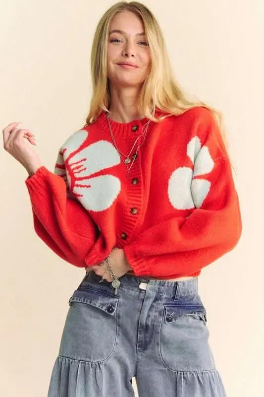 Sweaters Trendsi Flower Cardigan Women's Fall Layering Knit Top Soft & Stylish