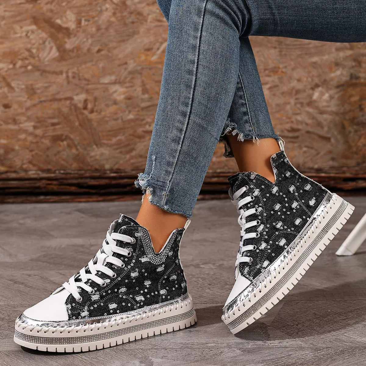 Lace Up Platform Sneakers