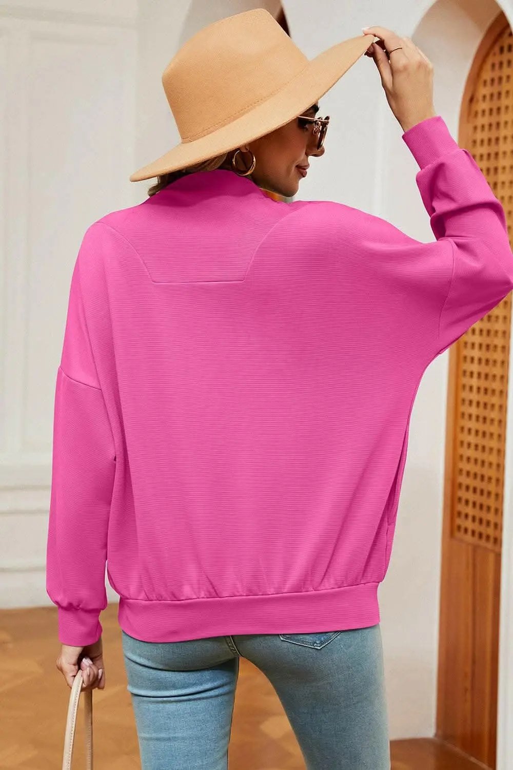 Half-Zip Sweatshirt Women's — Casual Comfort Pullover