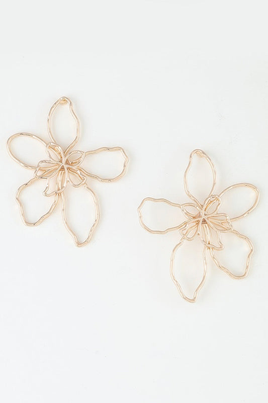 Delicate Abstract Flower Earrings