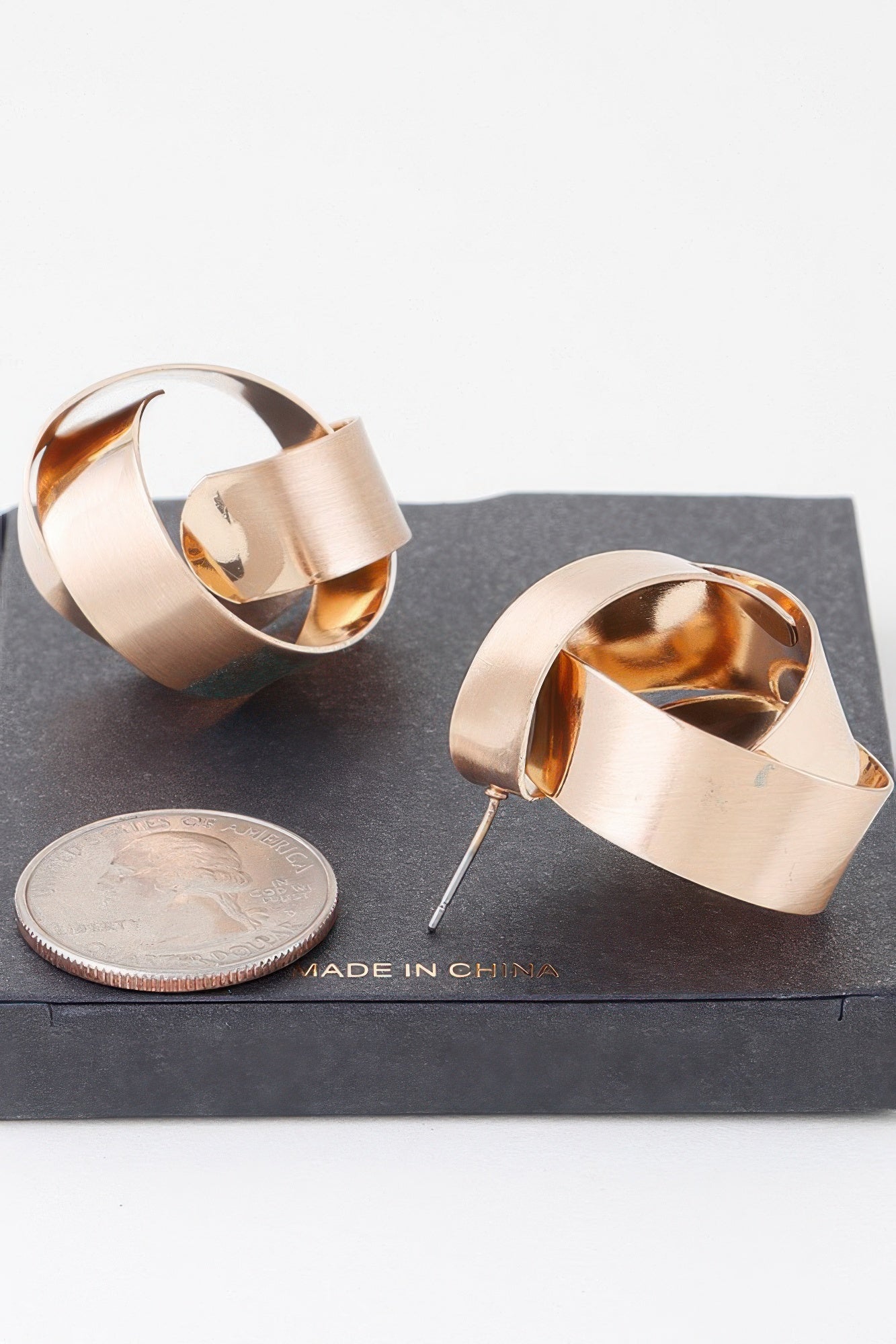 Delicate Shiny Curved Earrings