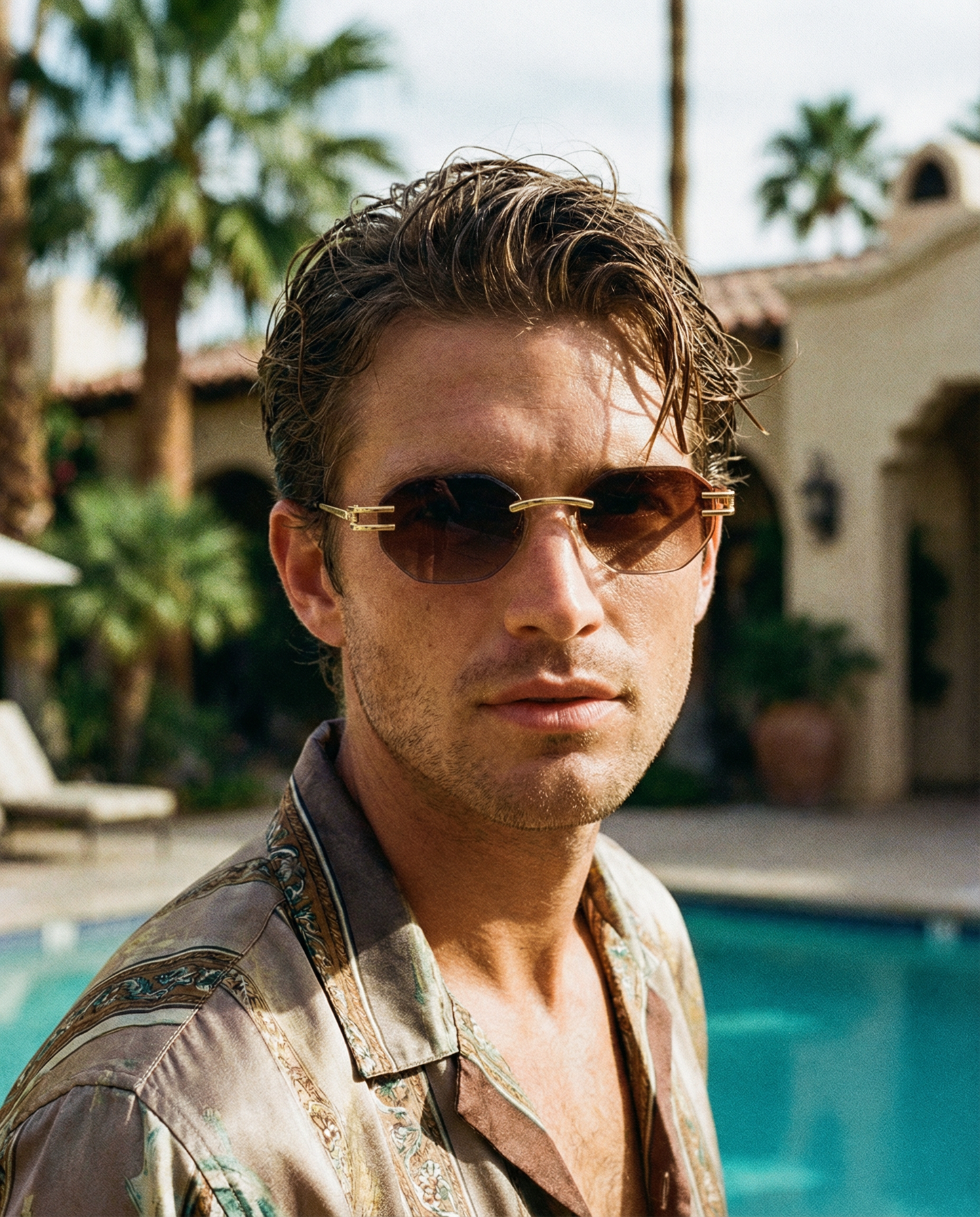 Dore 54mm Rimless Sunglasses | Brown
