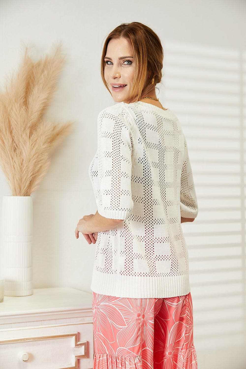 T-Shirts Trendsi TIKTOK - Chic ribbed knit top - round neck