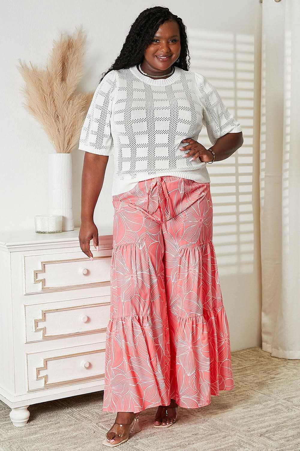 T-Shirts Trendsi TIKTOK - Chic ribbed knit top - round neck