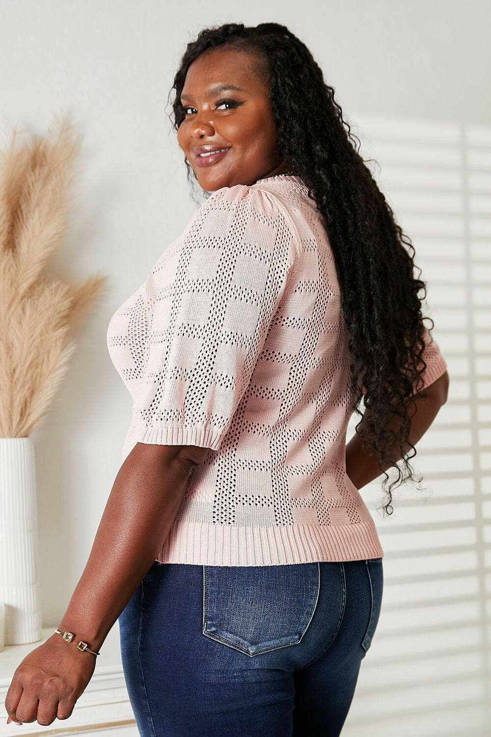 T-Shirts Trendsi TIKTOK - Chic ribbed knit top - round neck