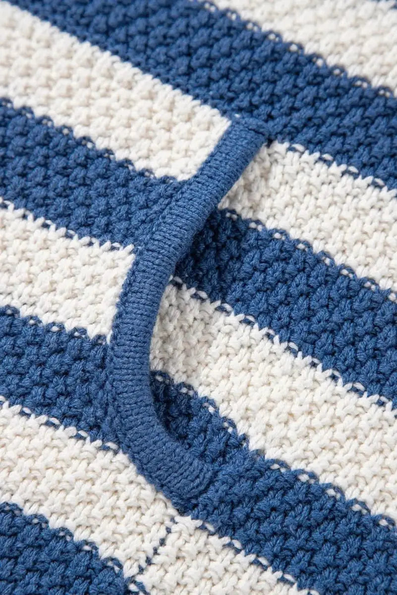 Striped Hoodie Women's Cotton Blend | Trendsi Casual