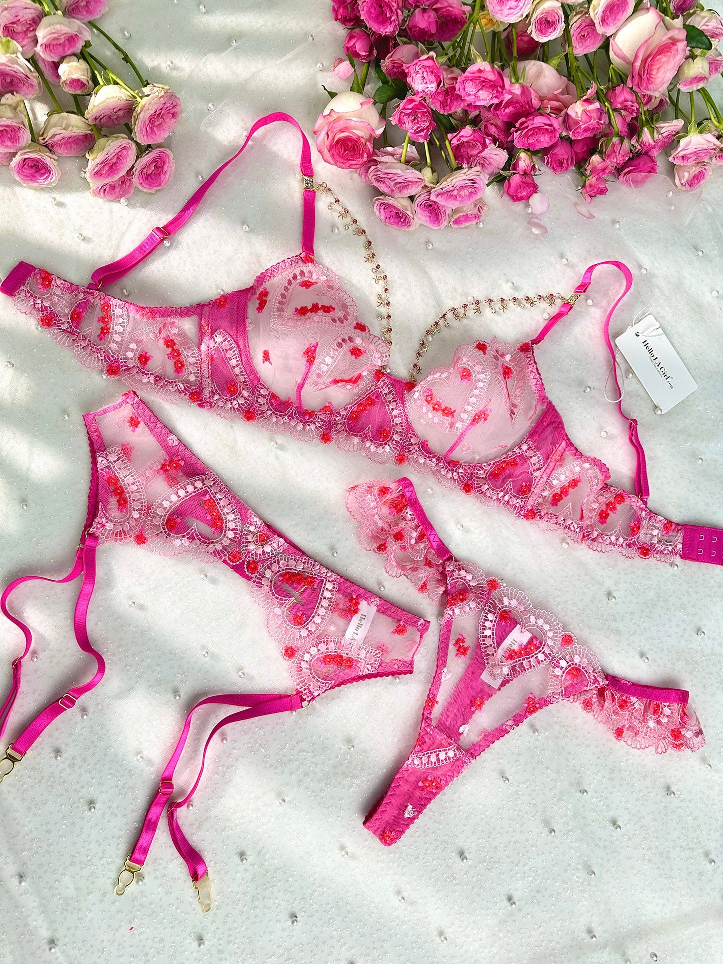 Gabrielle Love Chain Lingerie Set