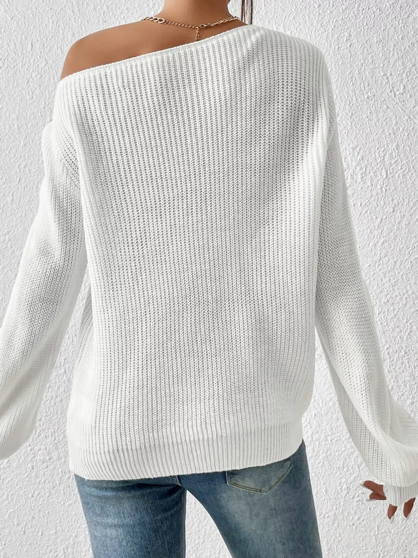Knit One Shoulder Sweater