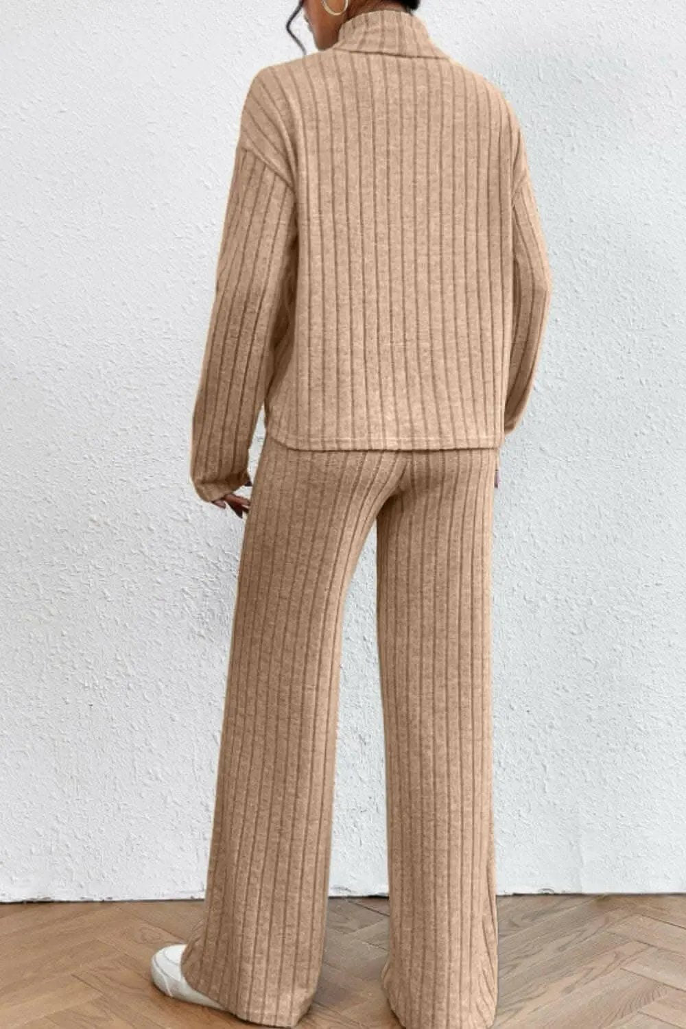 Trendsi Two-Piece Sets - Chic mock neck top & pants set - Premium Quality