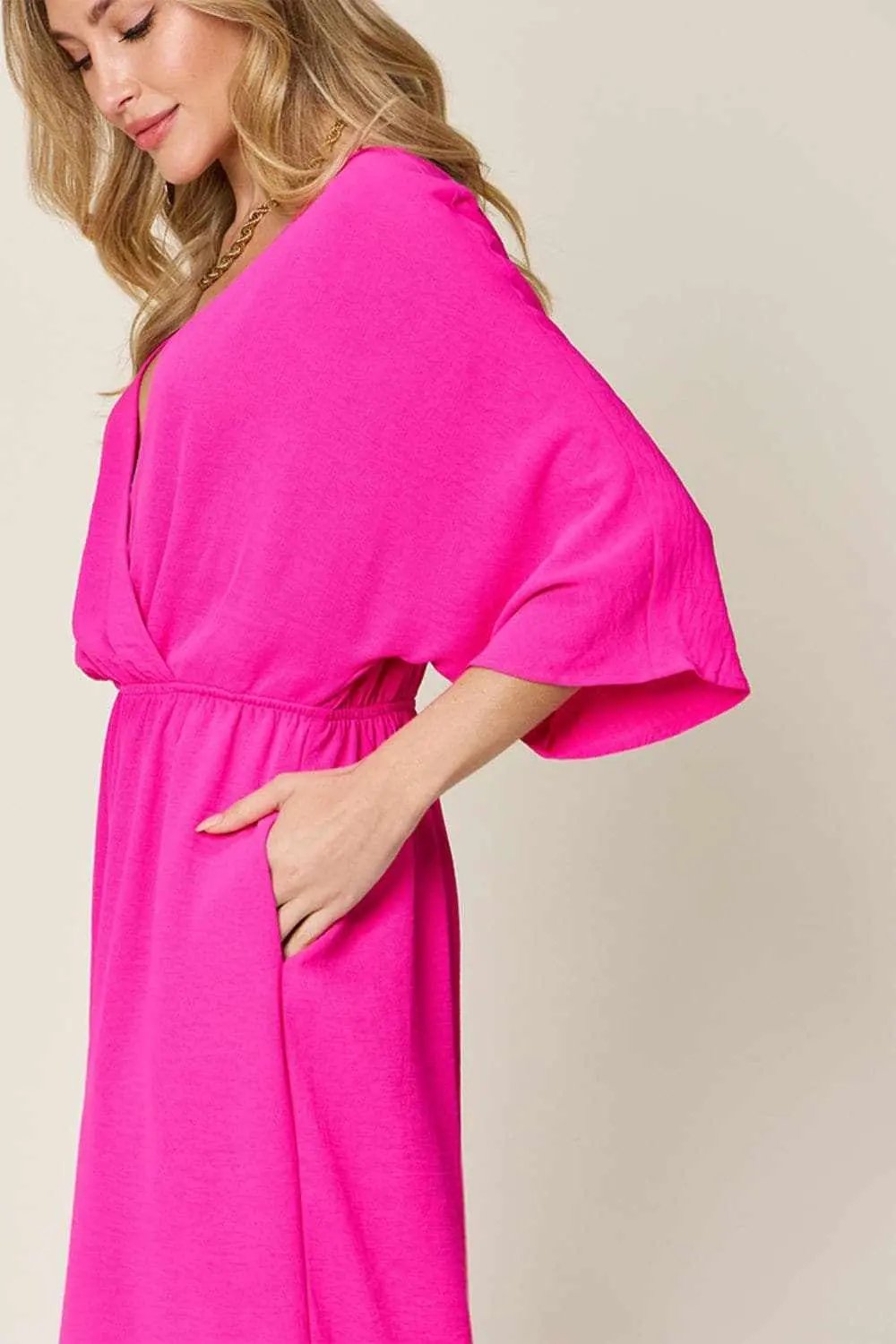 Trendsi Surplice Wide Leg Jumpsuit - Chic & Elegant