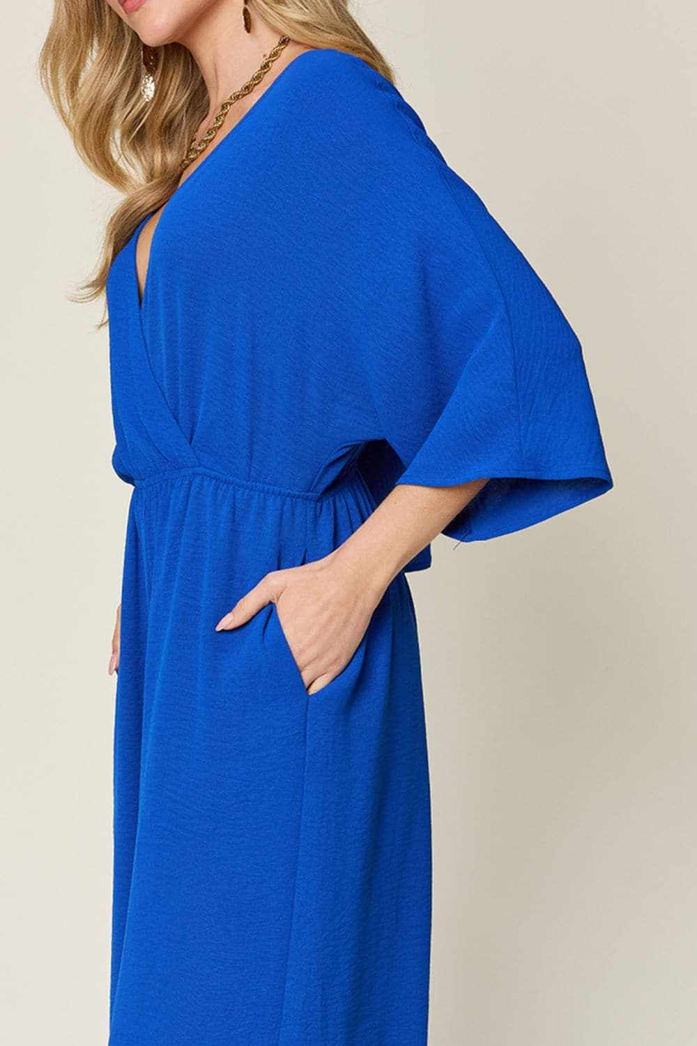 Trendsi Surplice Wide Leg Jumpsuit - Chic & Elegant