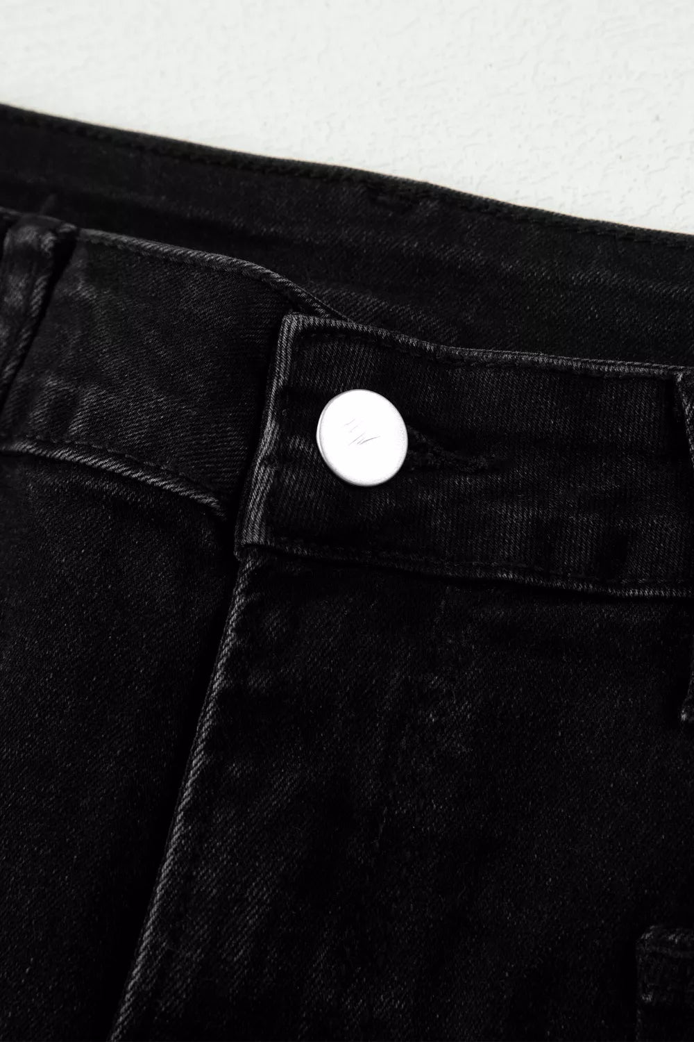 Raw Hem Cropped Straight Leg Jeans
