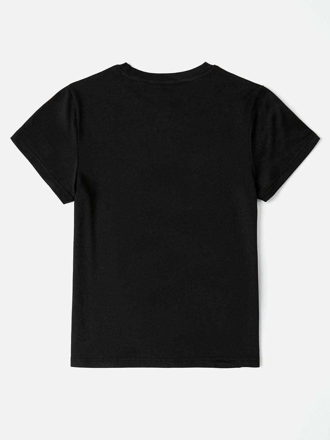 T-Shirts Trendsi Graphic Tee Women's Soft Polyester Short Sleeve Casual Top Comfortable