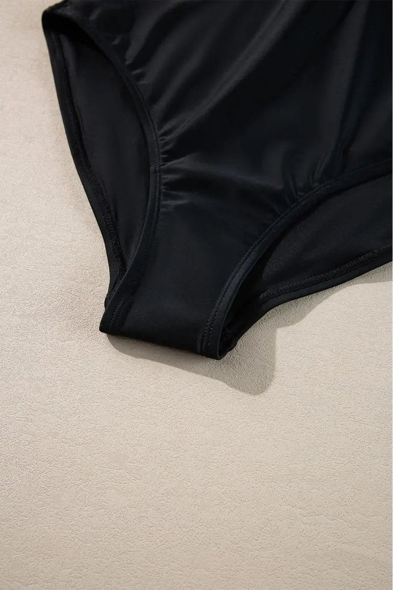 Accessories Love Salve Black Ruffle Swimsuit Vacation Women's One-Piece: Elegant & Flattering