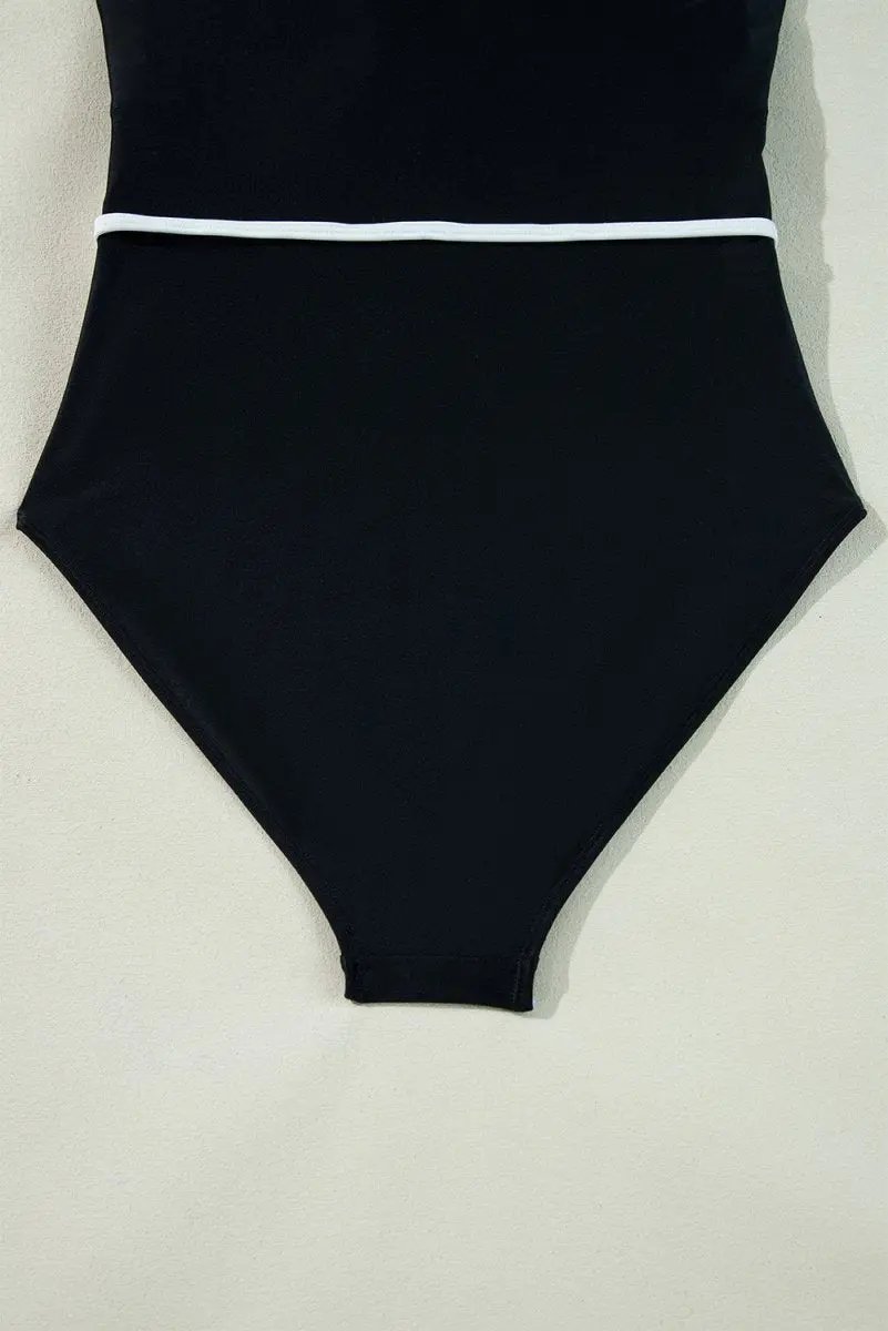 Accessories Love Salve Black Ruffle Swimsuit Vacation Women's One-Piece: Elegant & Flattering