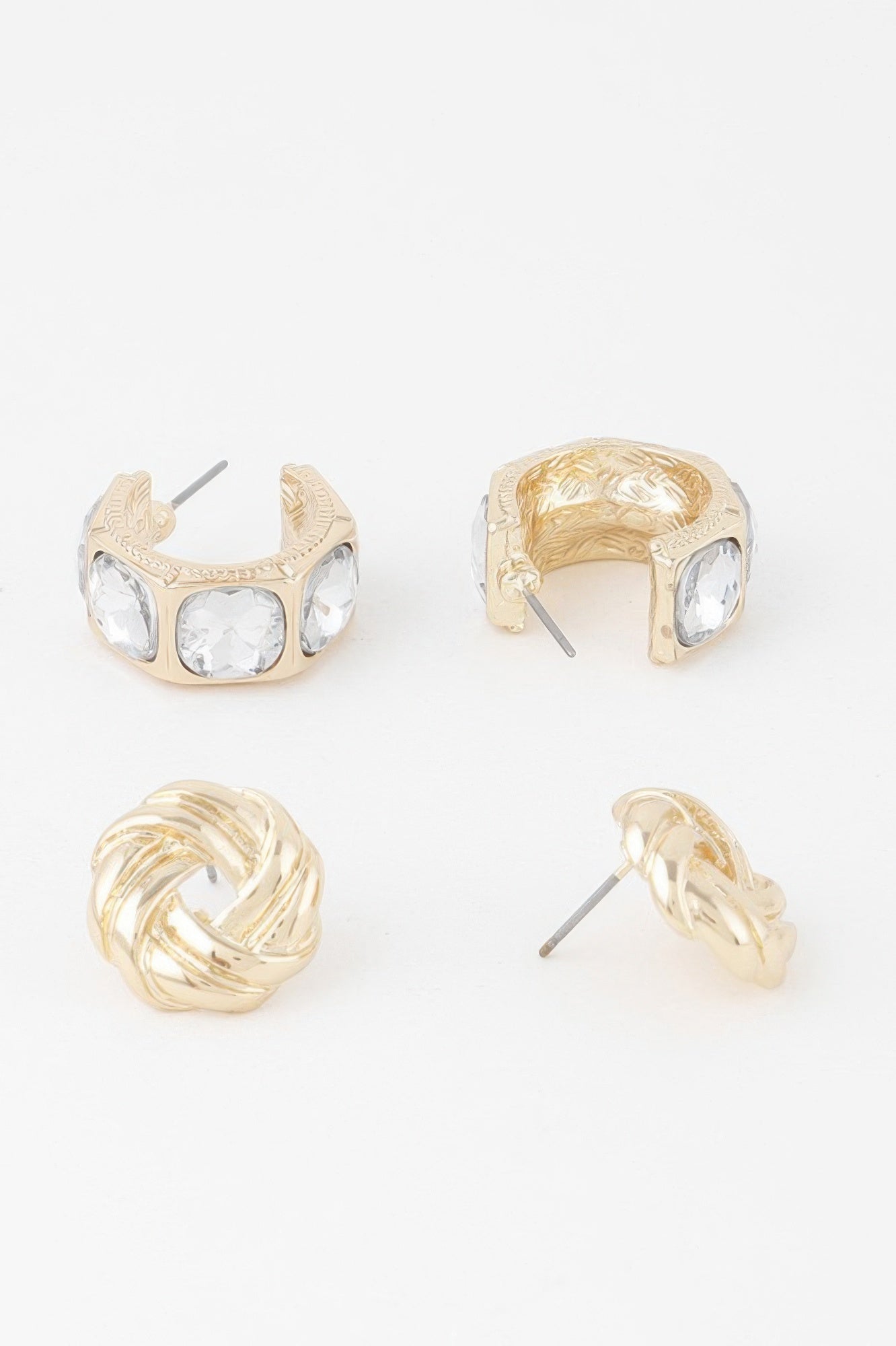 Embellished Zircon Earrings Set