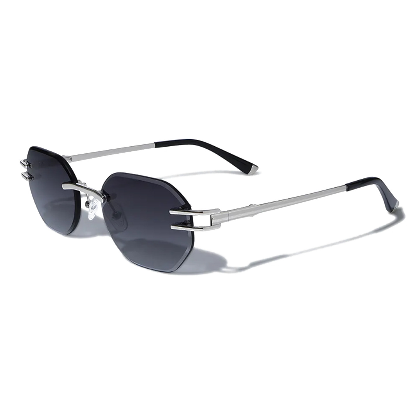 Emil 54mm Rimless Sunglasses | Black