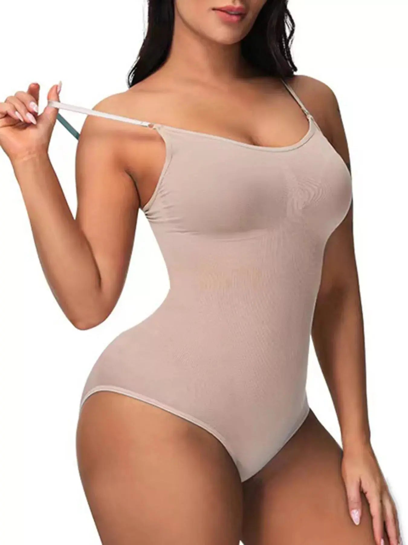 Full Size Shaping Scoop Neck Seamless Bodysuit