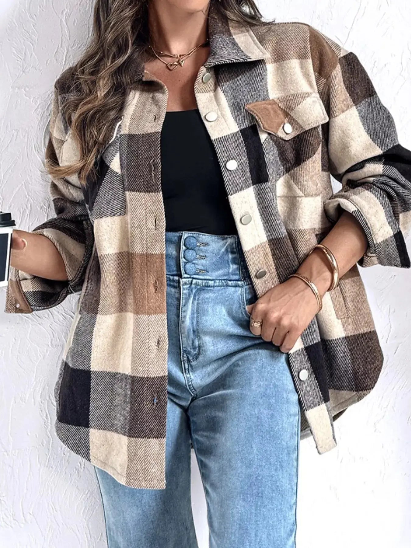 Plaid Button Up Long Sleeve Shirt