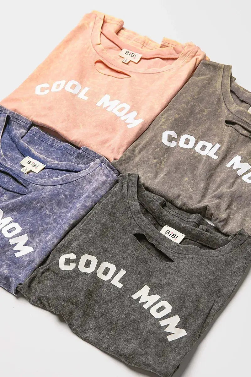 Women's T-Shirt - Laser Cut Mom Graphic - Chic Everyday Tee