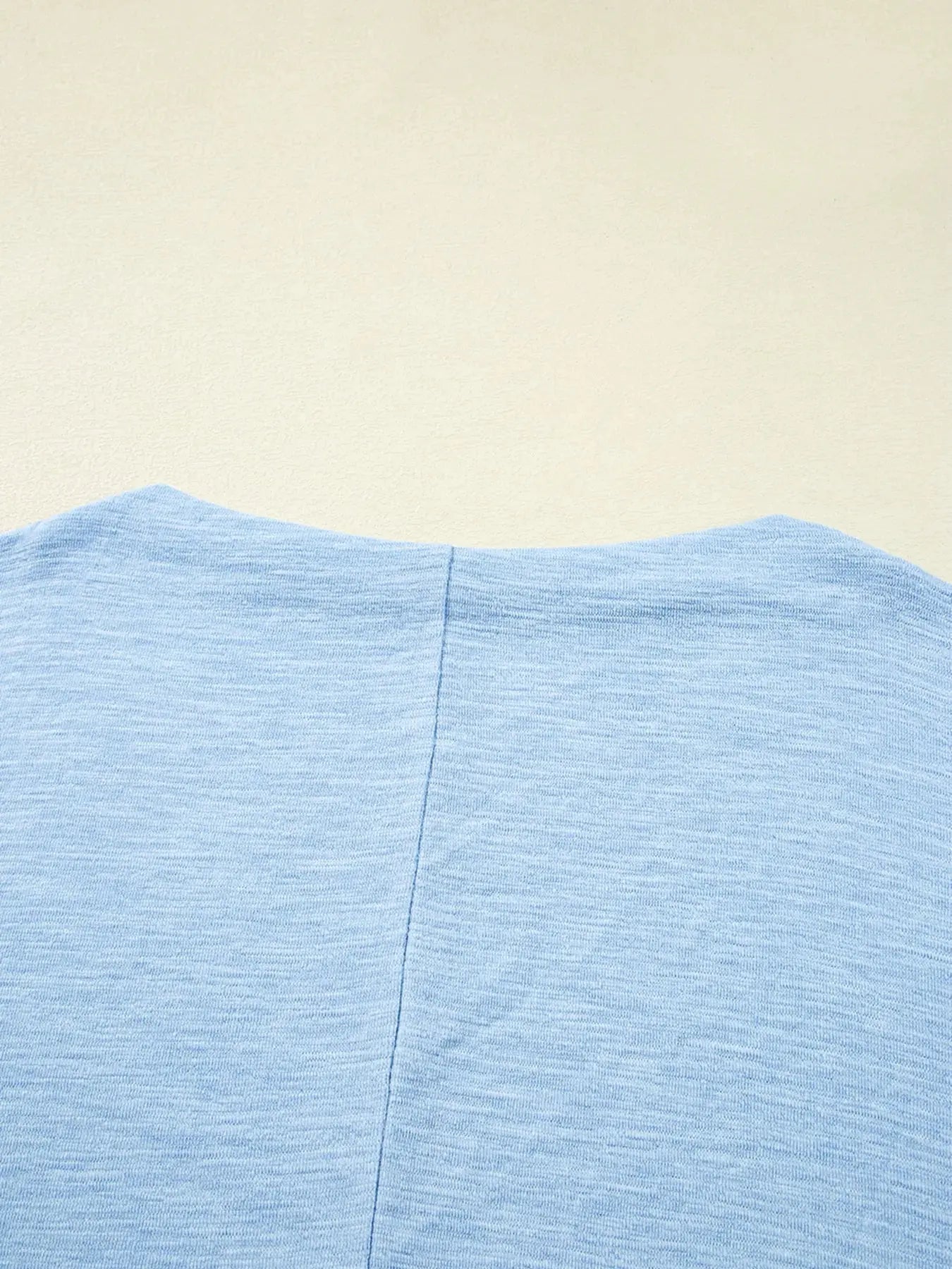 Solid Color Batwing Long Sleeve Top