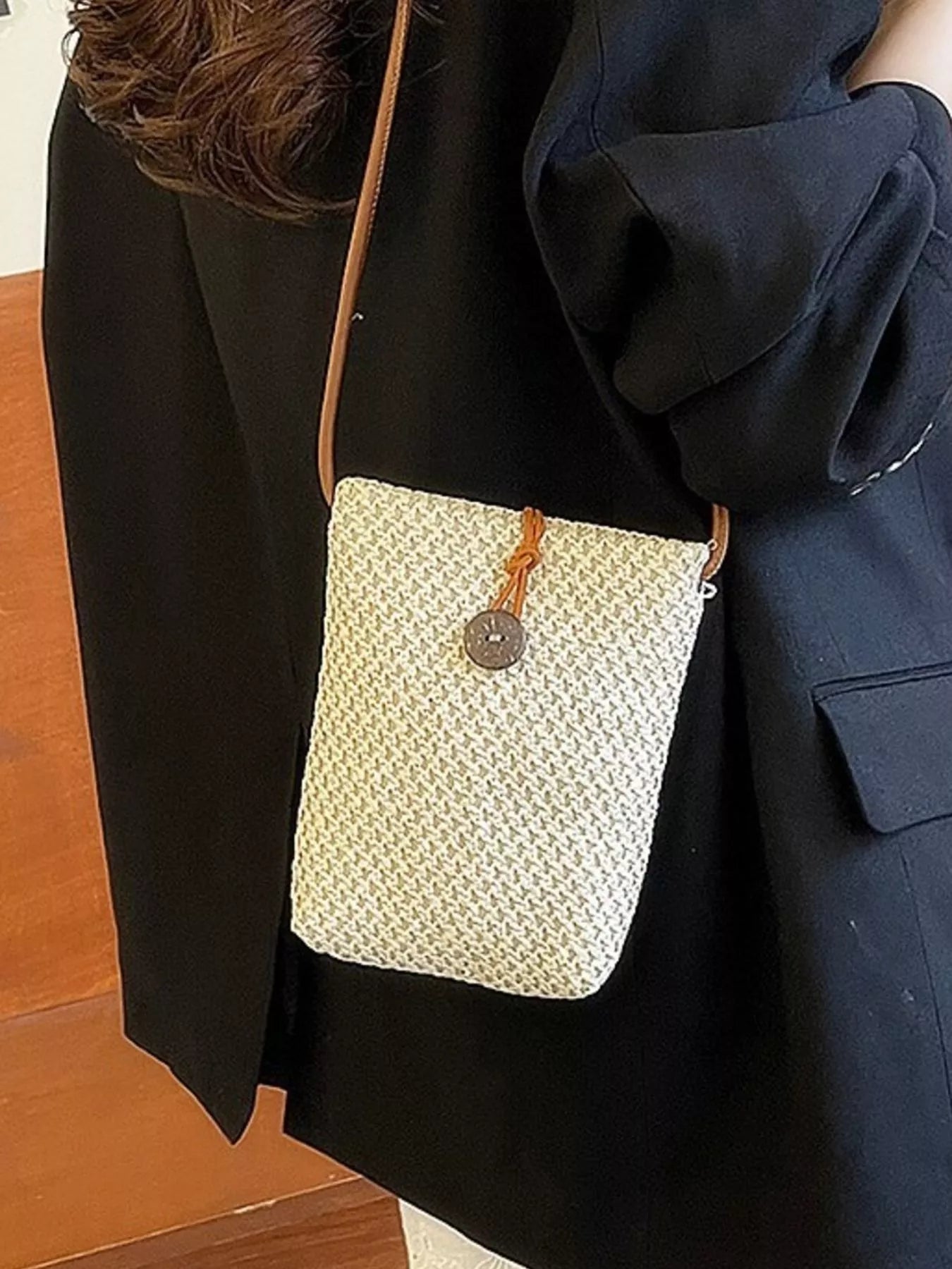 Woven Texture Womens Crossbody Bag