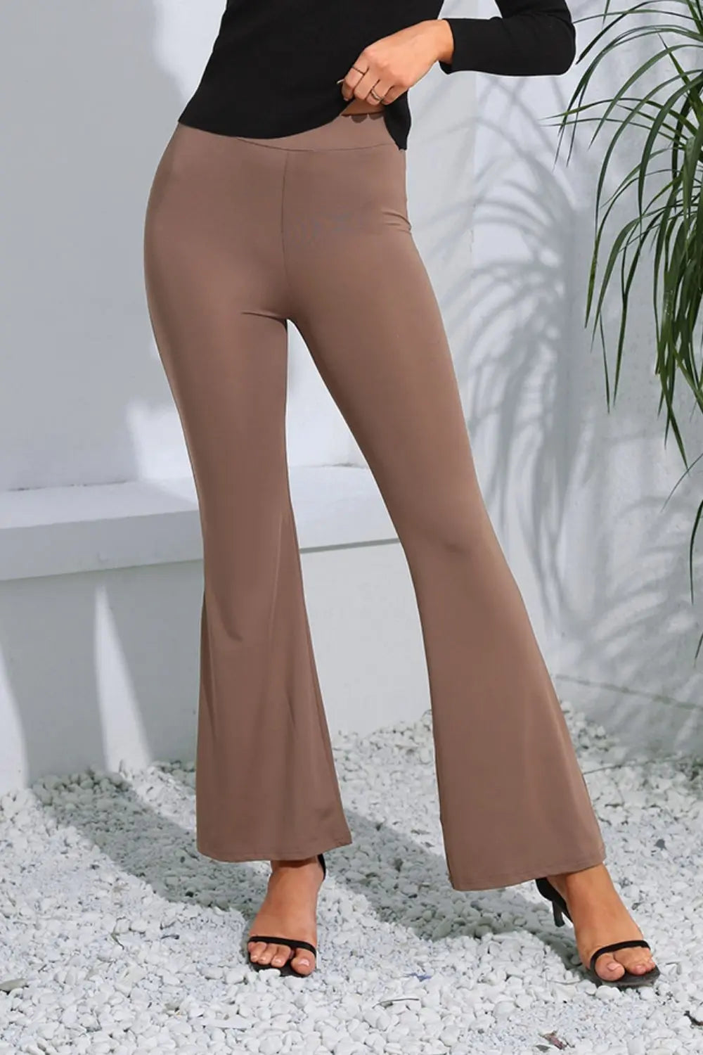 High Waist Flare Pants Long