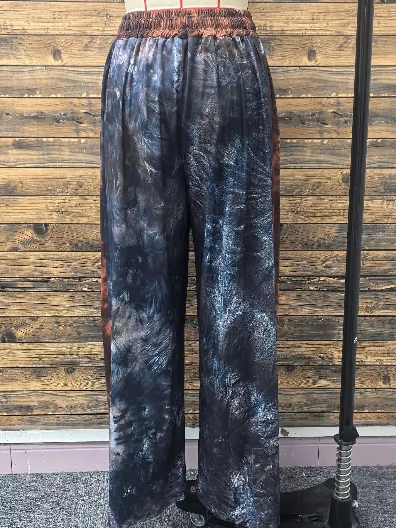 Full Size Tie-Dye Wide Leg Casual Pants