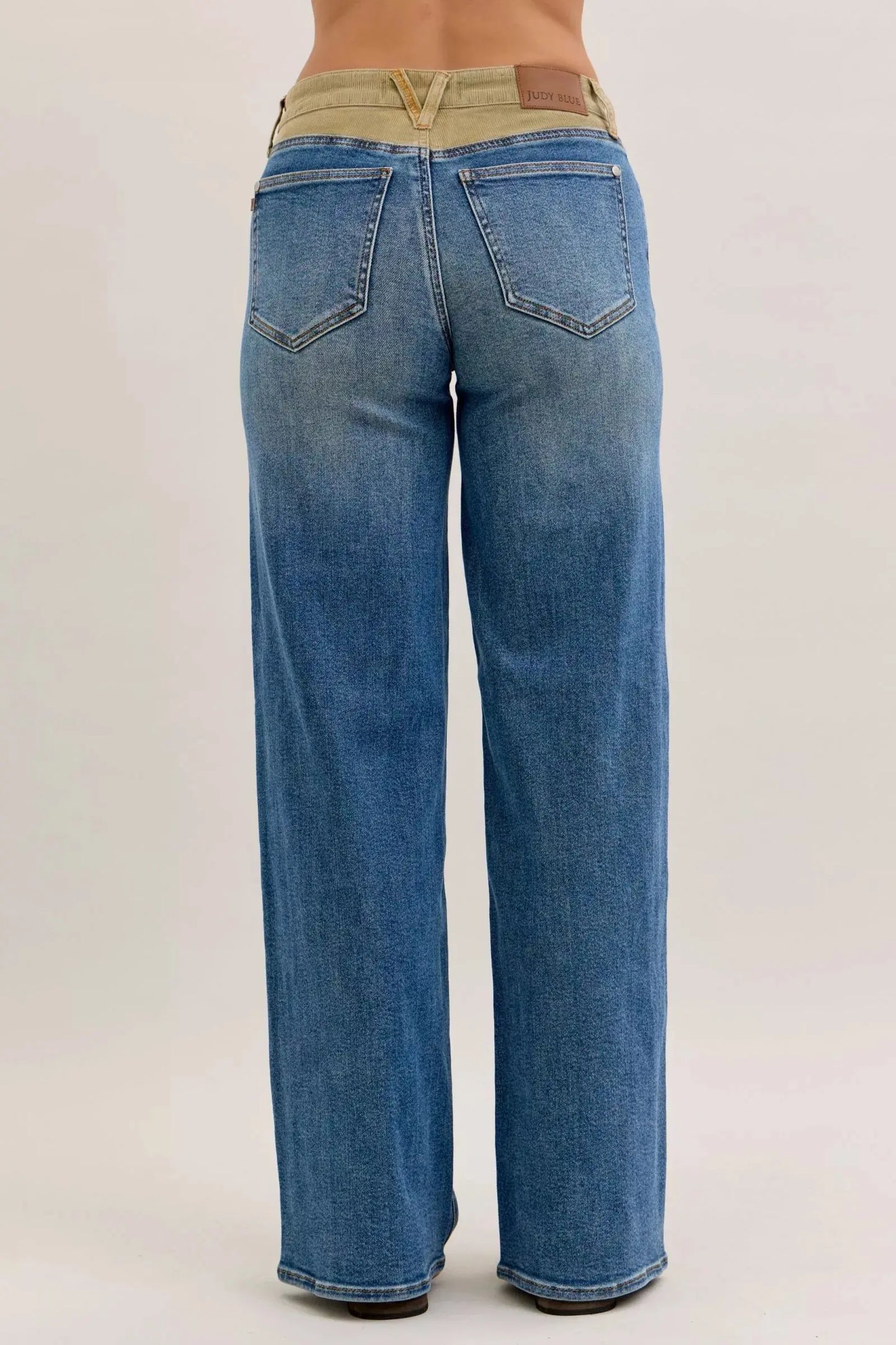 Judy Blue Jeans - MR Column Straight Jeans with Corduroy Waist
