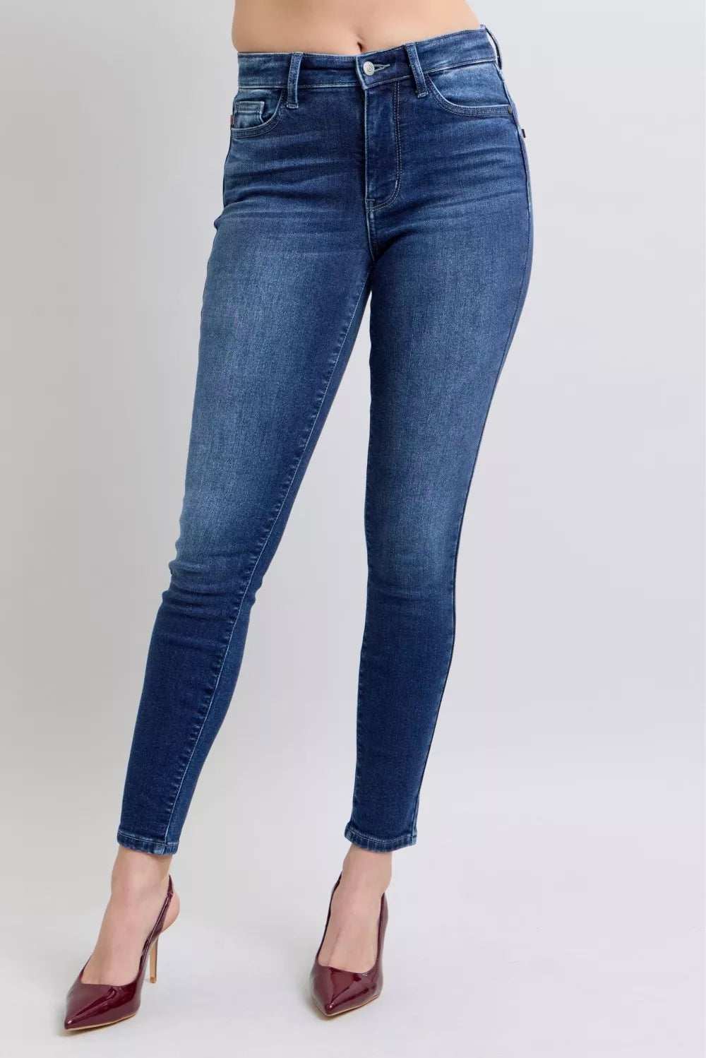 Judy Blue Full Size Washed Thermal Skinny Jeans