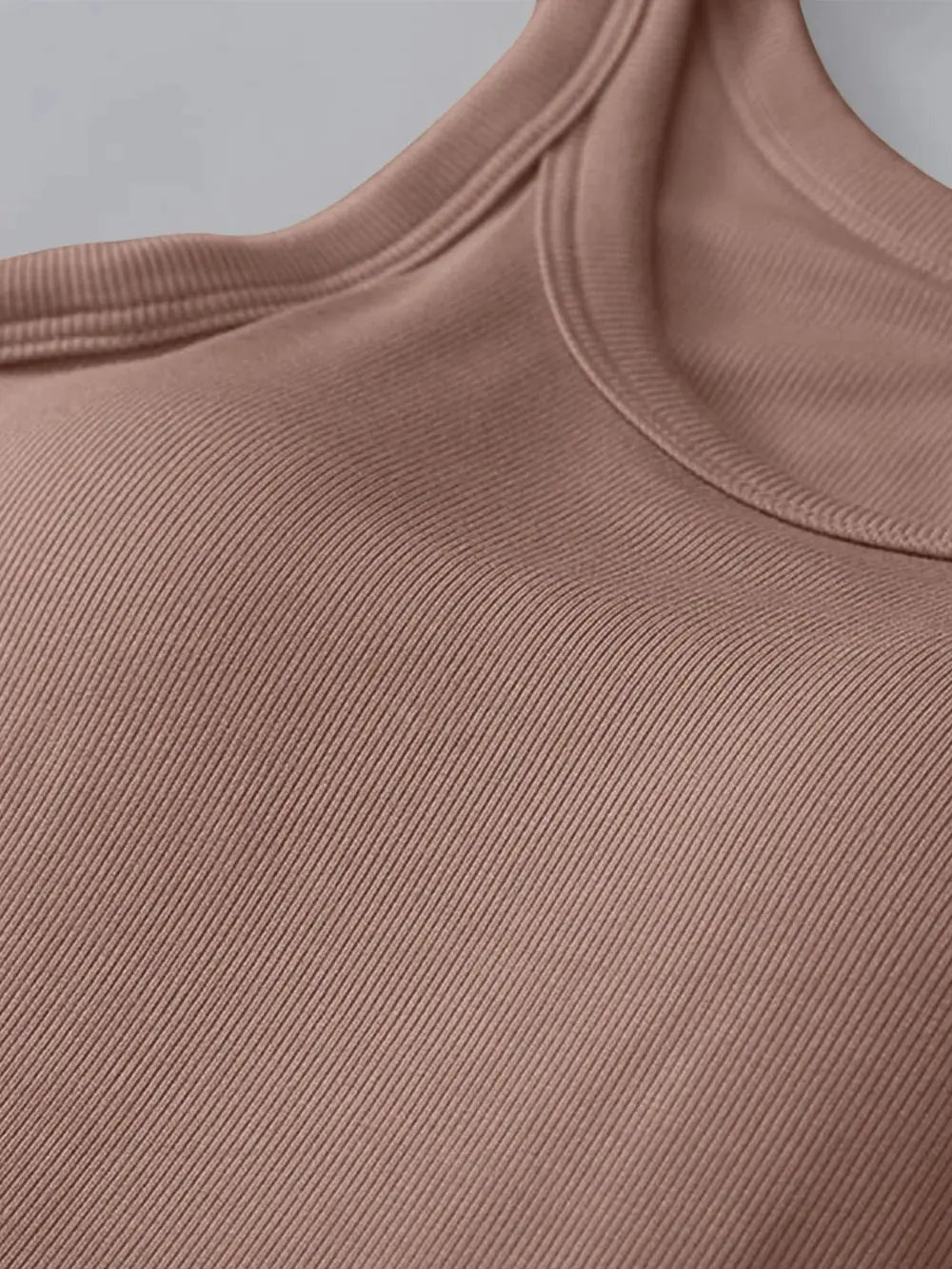 Round Neck Tank Top with Built In Bra