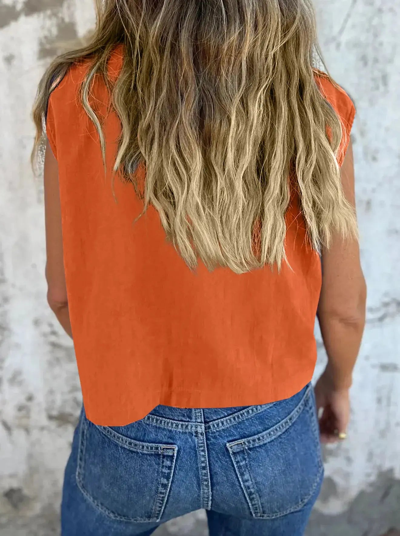 Full Size Cap Sleeve Button Down Linen Shirt