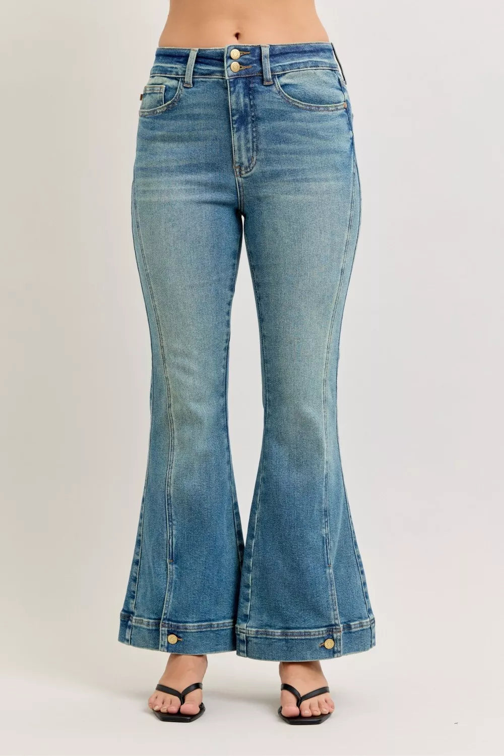 Judy Blue Jeans - High Waist Vintage Wash Flare Jeans