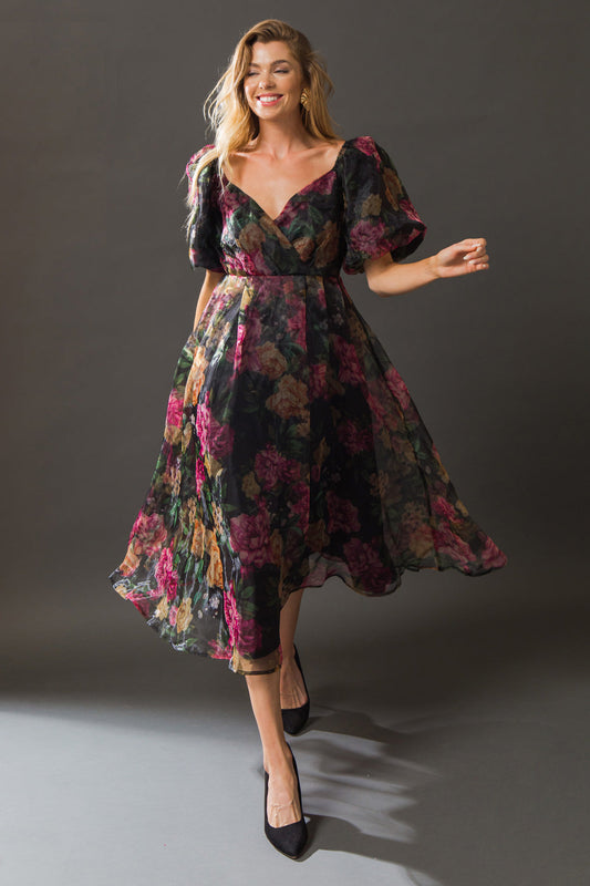 AFTER PARTY ORGANZA MIDI DRESS