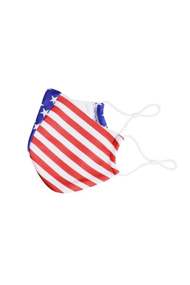 Made In Usa / Fashionable USA Flag 3d Reusable Face Mask Set of 3 Masks